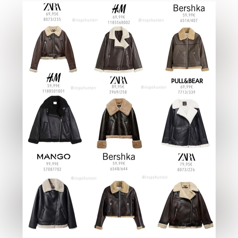 FAUX LEATHER & FAUX FUR SHERPA WINTER COAT - Picture 9 of 9